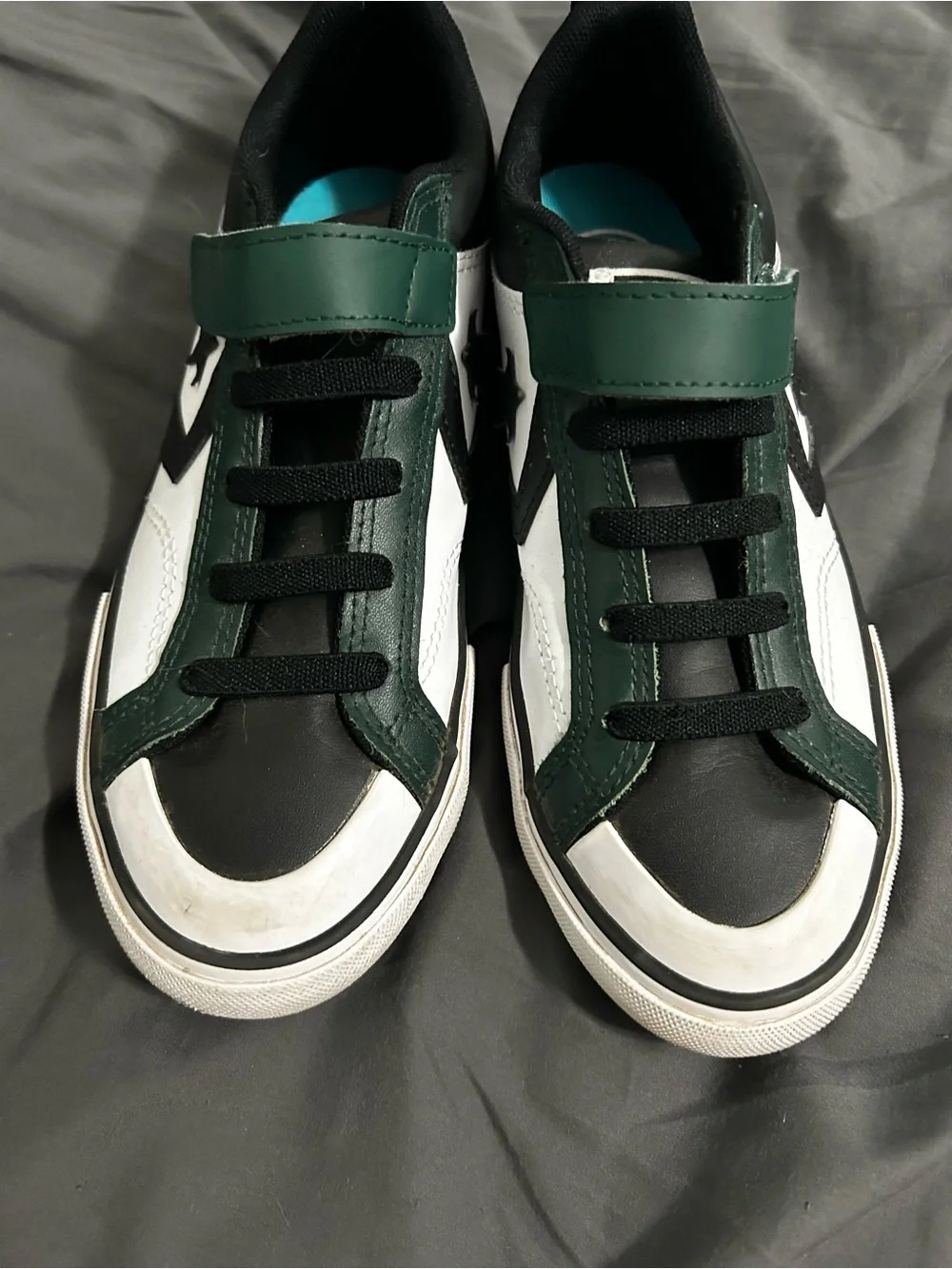 Converse Kids' Green, Black & White Low-Top Sneakers